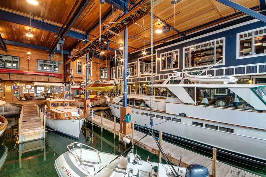 Own a massive boathouse in Charlevoix on Round Lake for 6.8 million